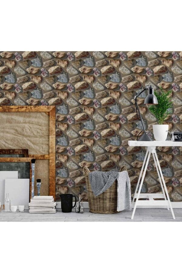 Saka 66-2 Taş Desenli Duvar Kağıdı - Görsel 1